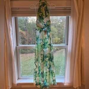 Floral Green Midi Dress